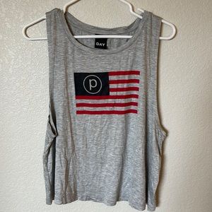 Pure Barre Grey Americana tank